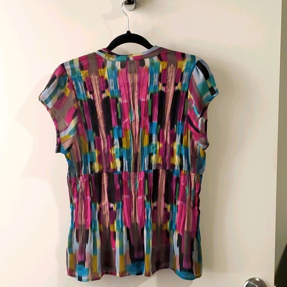 Wms. Sz. L Multi-Color Ruffled Blouse - Picture 2 of 2